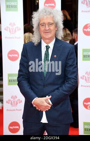 Brian May an der Nationalen Prince's Trust und TK Maxx & Homesense Awards 2019 im London Palladium statt. Stockfoto