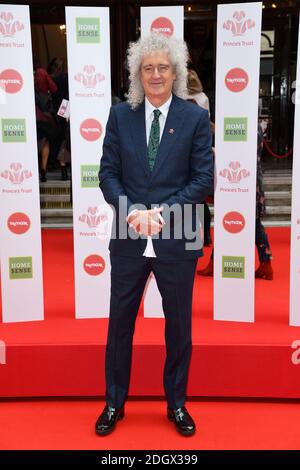 Brian May an der Nationalen Prince's Trust und TK Maxx & Homesense Awards 2019 im London Palladium statt. Stockfoto