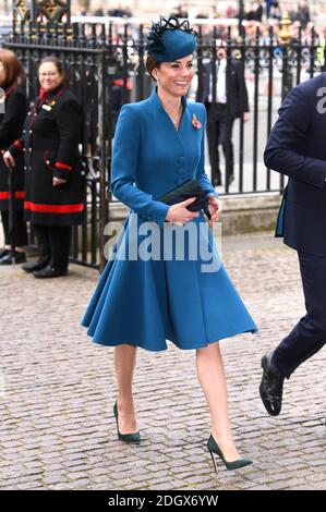 Die Herzogin von Cambridge nimmt an der Anzac Day Service of Comemoration and Thanksgiving in Westminster Abbey, London. Bildnachweis sollte lauten: Doug Peters/EMPICS Stockfoto