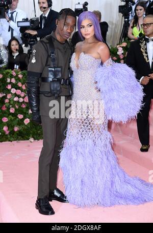 Travis Scott und Kylie Jenner beim Metropolitan Museum of Art Costume Institute Benefit Gala 2019 in New York, USA.Bildnachweis sollte lesen: Doug Peters/EMPICS Stockfoto