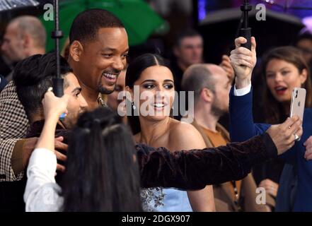 Will Smith und Naomi Scott bei der Aladdin-Europa-Premiere im ODEON Luxe Leicester Square in London Stockfoto