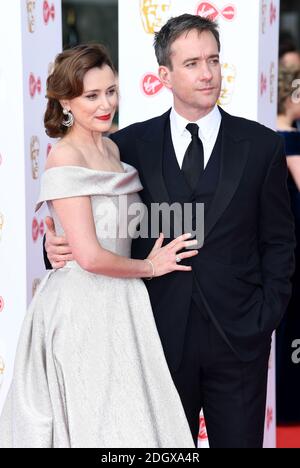 Keeley Hawes und Matthew Macfadyen bei den Virgin Media BAFTA TV Awards, die in der Royal Festival Hall in London stattfinden. Bildnachweis sollte lauten: Doug Peters/EMPICS Stockfoto