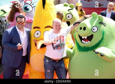 Josh Gad und Sergey Burunov beim Angry Birds Movie 2, Carlton Hotel Pier, Cannes. Teil des Festival du Film 72. Bildnachweis sollte lauten: Doug Peters/EMPICS Stockfoto