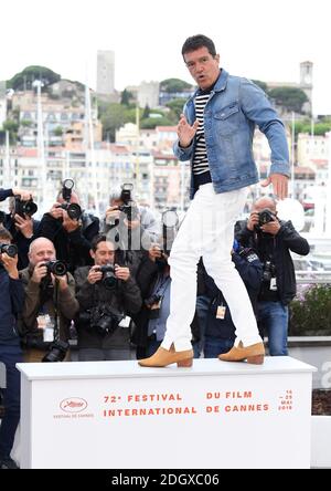 Antonio Banderas beim Pain and Glory Photocall während des 72. Cannes Film Festival, Festival des Palais. Bildnachweis sollte lauten: Doug Peters/EMPICS Stockfoto