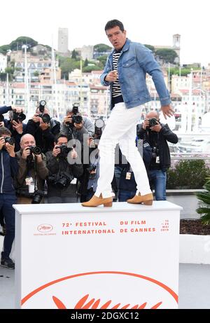 Antonio Banderas beim Pain and Glory Photocall während des 72. Cannes Film Festival, Festival des Palais. Bildnachweis sollte lauten: Doug Peters/EMPICS Stockfoto