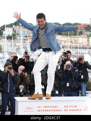 Antonio Banderas beim Pain and Glory Photocall während des 72. Cannes Film Festival, Festival des Palais. Bildnachweis sollte lauten: Doug Peters/EMPICS Stockfoto