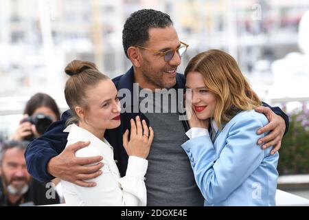 Sara Forestier, Roschdy Zem und Lea Seydoux besuchen die Oh Mercy! Fotocall, während der 72. Filmfestspiele von Cannes. Bildnachweis sollte lauten: Doug Peters/EMPICS Stockfoto