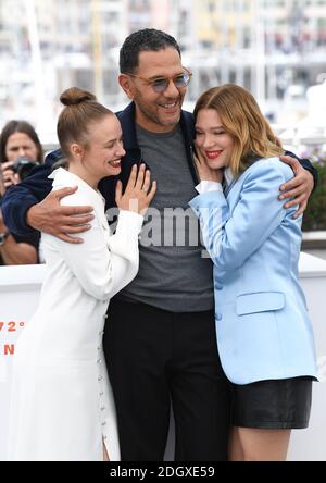 Sara Forestier, Roschdy Zem und Lea Seydoux besuchen die Oh Mercy! Fotocall, während der 72. Filmfestspiele von Cannes. Bildnachweis sollte lauten: Doug Peters/EMPICS Stockfoto