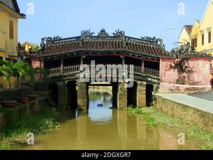 Die Japanische Brücke in Hoi an, Vietnam, Asien Stockfoto