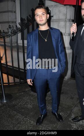 Rafferty Law Ankunft beim britischen GQ Private Dinner, veranstaltet von Dylan Jones und Liam Payne, um die London Fashion Week Men's in der Berners Tavern, London zu feiern. Bild Kredit sollte lesen: Doug Peters/EMPICS Stockfoto