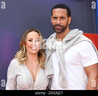 Katie Wright und Rio Ferdinand bei der Toy Story 4 Premiere im Odeon Luxe, Leicester Square, London. Bild Kredit sollte lesen: Doug Peters/EMPICS Stockfoto