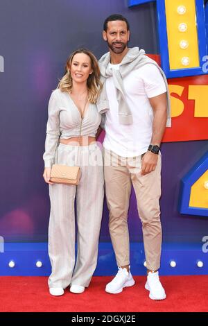 Katie Wright und Rio Ferdinand bei der Toy Story 4 Premiere im Odeon Luxe, Leicester Square, London. Bild Kredit sollte lesen: Doug Peters/EMPICS Stockfoto