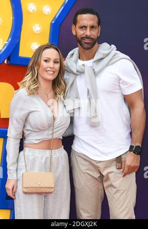 Katie Wright und Rio Ferdinand bei der Toy Story 4 Premiere im Odeon Luxe, Leicester Square, London. Bild Kredit sollte lesen: Doug Peters/EMPICS Stockfoto