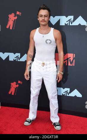 Brandon Thomas Lee Ankunft bei den MTV Video Music Awards 2019, im Prudential Center in Newark, NJ gehalten.Bildnachweis sollte lesen: Doug Peters/EMPICS Stockfoto