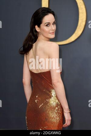 Michelle Dockery Teilnahme an der Weltpremiere des Downton Abbey, in der cineworld Leicester Square, London statt. Stockfoto