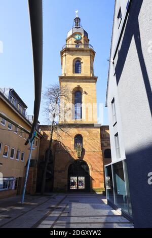 Der Turm Hafenmarktturm in Heilbronner, Deutschland, Europa Stockfoto