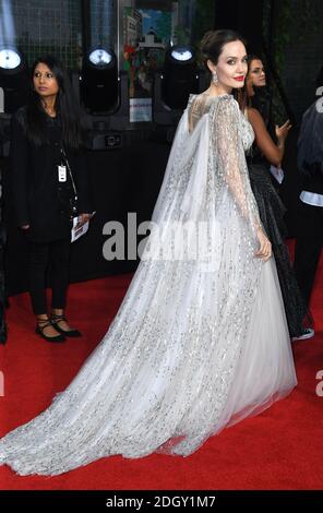 Angelina Jolie bei der Europa-Premiere von Maleficent: Mistress of Evil im Odeon IMAX Waterloo in London. Bildnachweis sollte lauten: Doug Peters/EMPICS Stockfoto