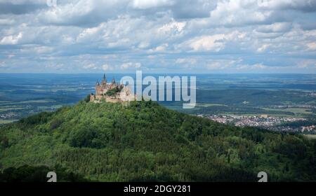 Schloss Hohenzollern bei Hechingen, Schwäbische Alb, Deutschland Stockfoto