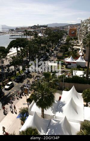 Ein Blick auf die croisette während der 60. Filmfestspiele von Cannes am 17. Mai 2007 in Cannes, Frankreich. Stockfoto