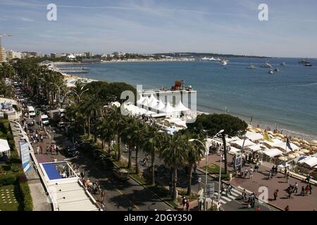 Ein Blick auf die croisette während der 60. Filmfestspiele von Cannes am 17. Mai 2007 in Cannes, Frankreich. Stockfoto