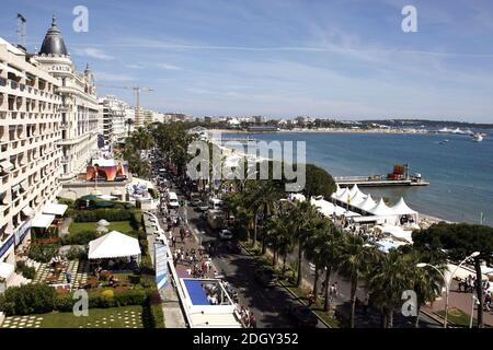 Ein Blick auf die croisette während der 60. Filmfestspiele von Cannes am 17. Mai 2007 in Cannes, Frankreich. Stockfoto