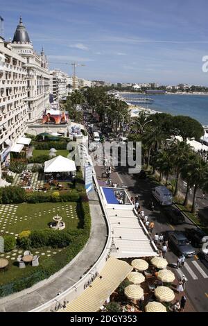 Ein Blick auf die croisette während der 60. Filmfestspiele von Cannes am 17. Mai 2007 in Cannes, Frankreich. Stockfoto
