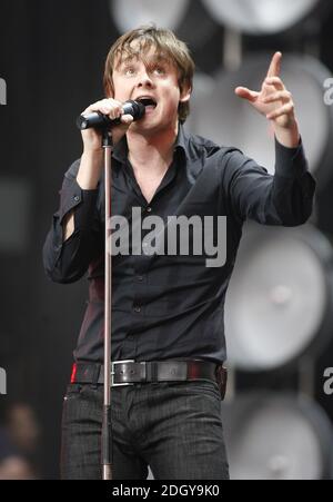 Keane live beim Live Earth London Concert, Wembley Stadium, London. Stockfoto