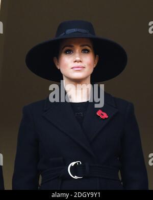 Die Herzogin von Sussex beim National Service of Remembrance im Cenotaph, Whitehall, London. Bildnachweis sollte lauten: Doug Peters/EMPICS Stockfoto