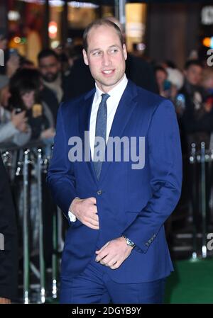 Der Herzog von Cambridge kommt im Empire Cinema am Leicester Square in London an, um an den Tusk Conservation Awards teilzunehmen. Bildnachweis sollte lauten: Doug Peters/EMPICS Stockfoto