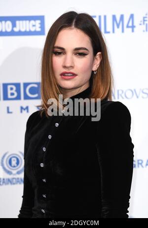 Lily James bei den 22. British Independent Film Awards im Old Billingsgate, London. Bildnachweis sollte lauten: Doug Peters/EMPICS Stockfoto