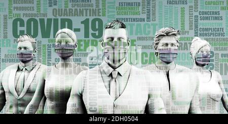 Medizinisches Fachpersonal Covid-19 Stockfoto