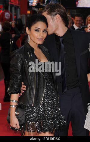 Zac Efron und Vanessa Hudgens besuchen die britische Premiere von "High School Musical 3" im Empire-Kino, Leicester Square, in London. Stockfoto