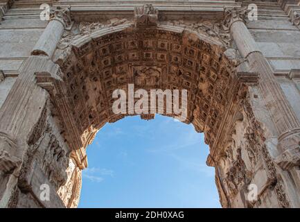Der Bogen von Septimius Severus Stockfoto
