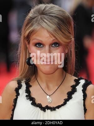 Nikki Grahame nimmt an der Europa-Premiere von "The Ugly Truth" im Vue am Leicester Square, London, Teil. Stockfoto