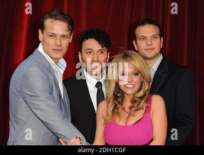 (Von links nach rechts) Alexander Vlahos, Richard Mylan, Sophie Abelson und David Sturzaker bei der Ankunft für die British Soap Awards 2010 in den ITV Studios, South Bank, London. Stockfoto