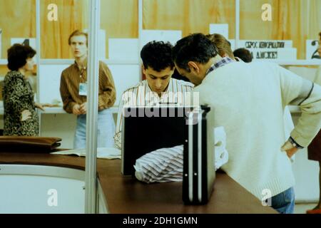 Börse, Moskau, CEI, ehemalige UdSSR, 1991 Stockfoto