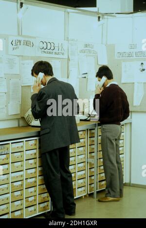 Börse, Moskau, CEI, ehemalige UdSSR, 1991 Stockfoto