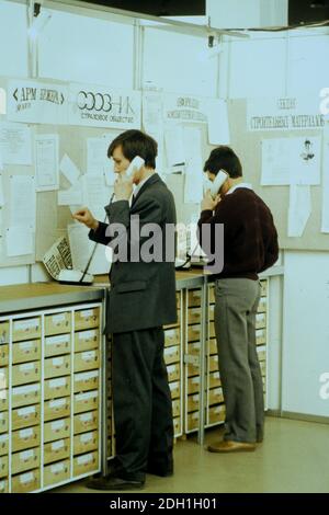 Börse, Moskau, CEI, ehemalige UdSSR, 1991 Stockfoto