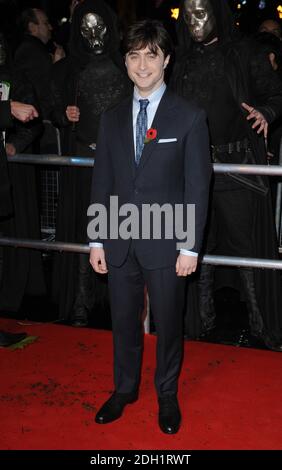 Daniel Radcliffe bei der Weltpremiere von Harry Potter und die Heiligtümer des Todes: Teil eins, im Odeon West End, Leicester Square, London. Stockfoto