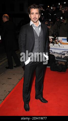 Colin Farrell bei der UK Premiere von The Way Back, Curzon Mayfair Cinema, London. Stockfoto