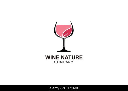 Wein natürliches Logo Design Inspiration Stock Vektor