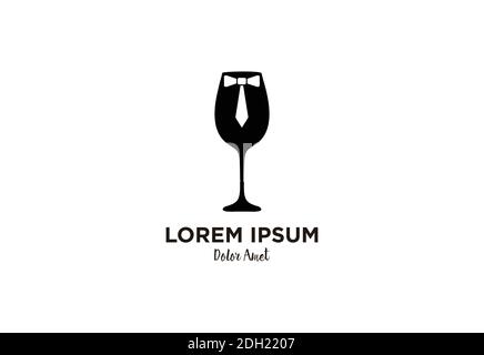 Weinbar Party Logo Design Inspiration Stock Vektor