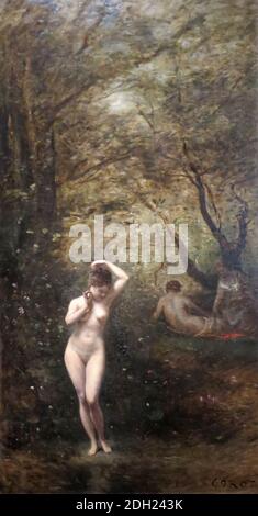 Diana Bathing von Jean-Baptiste Camille Corot Stockfoto