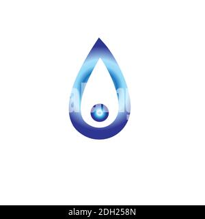 Vektor-Wassertropfen-Symbol auf weißem Hintergrund. Beispiel für ein Wassertropfenlinienzeichen für Werbung Ökologie Stock Vektor