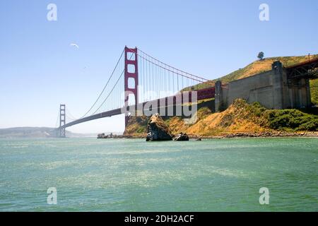 Blick Auf Die Berühmte Golden Gate Bridge In San Francisco, Kalifornien Stockfoto