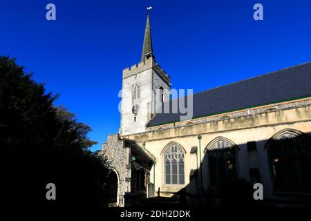 St Mary's Church, Newmarket Town, Suffolk, England, Großbritannien Stockfoto