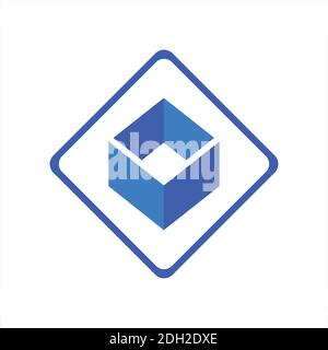 Abstrakter Buchstabe O Vektor Symbol Logo Vektor flach Konzept Design Stock Vektor