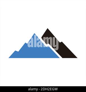 Abstraktes Berg flach Vektor Symbol Logo Vektor flach Konzept Design Stock Vektor