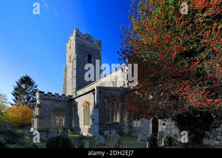 St Marys Kirche, Ixworth Dorf, Suffolk County, England, Großbritannien Stockfoto