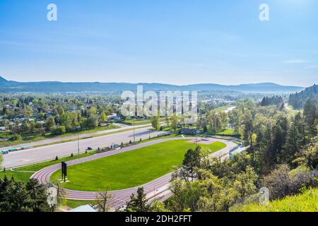 Eine ovale Autorennbahn in Sturgis, South Dakota Stockfoto
